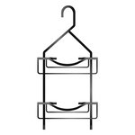 Paris Prix Serviteur de Douche 2 Paniers  Filaire  57cm Noir