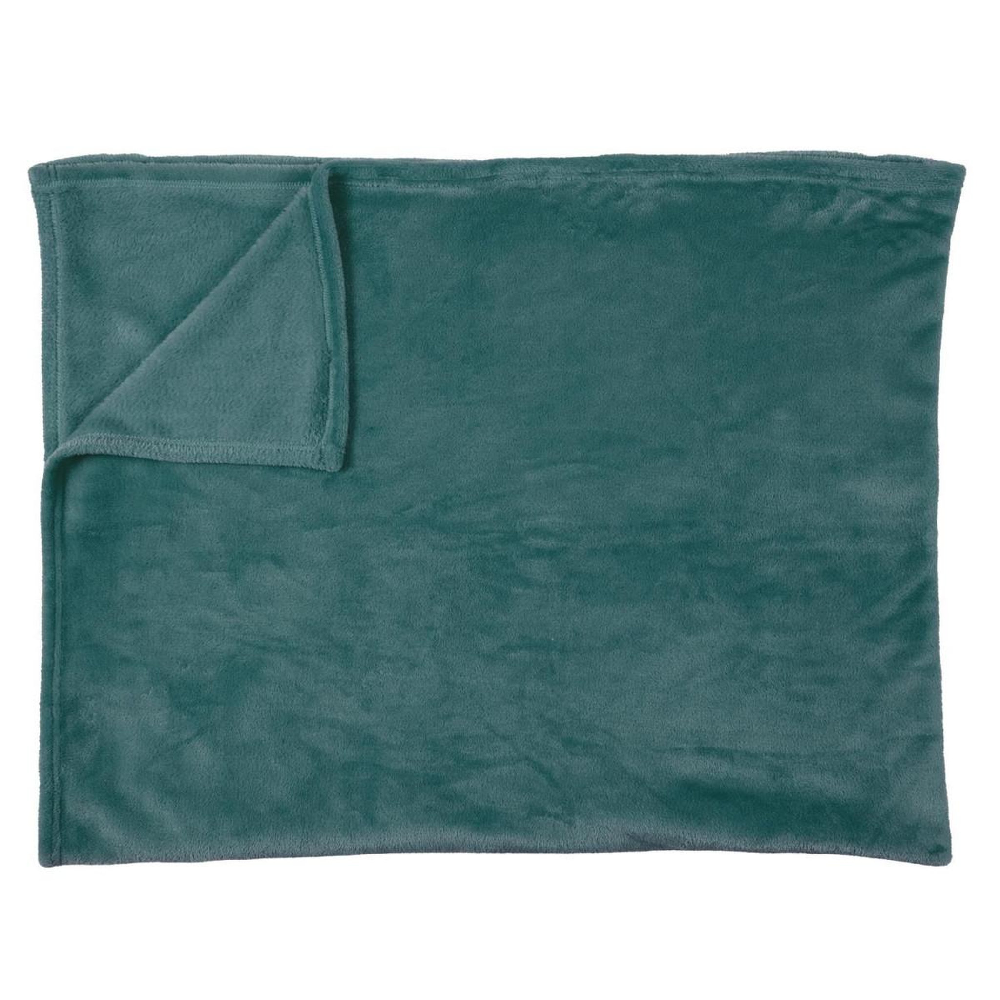 Voir la diapositive 1 : The Home Deco Factory Plaid flanelle  cocooning  125x150cm bleu pétrole
