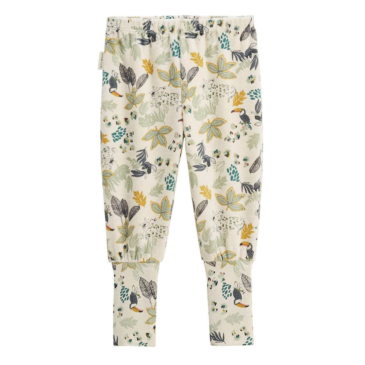 Petit Béguin Pyjama enfant 2 pièces en velours avec pieds retroussables Boavista