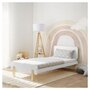 Voir la diapositive 2 : HomeStyle4U Lit junior 90x200 blanc Sommier