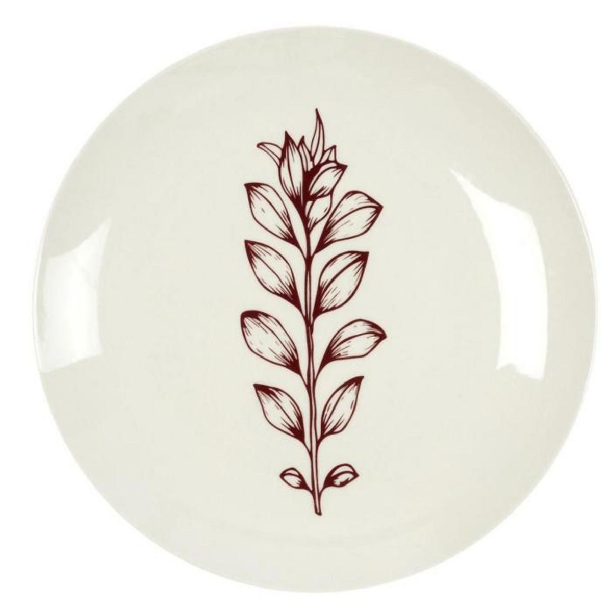 Paris Prix Lot de 6 Assiettes à Dessert  Cottage  20cm Rouge