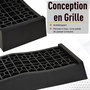 Voir la diapositive 5 : HOMCOM Rampes de levage pour voiture véhicule utilitaire caravane camping-car dim. 20L x 70l x 8H cm HDPE noir
