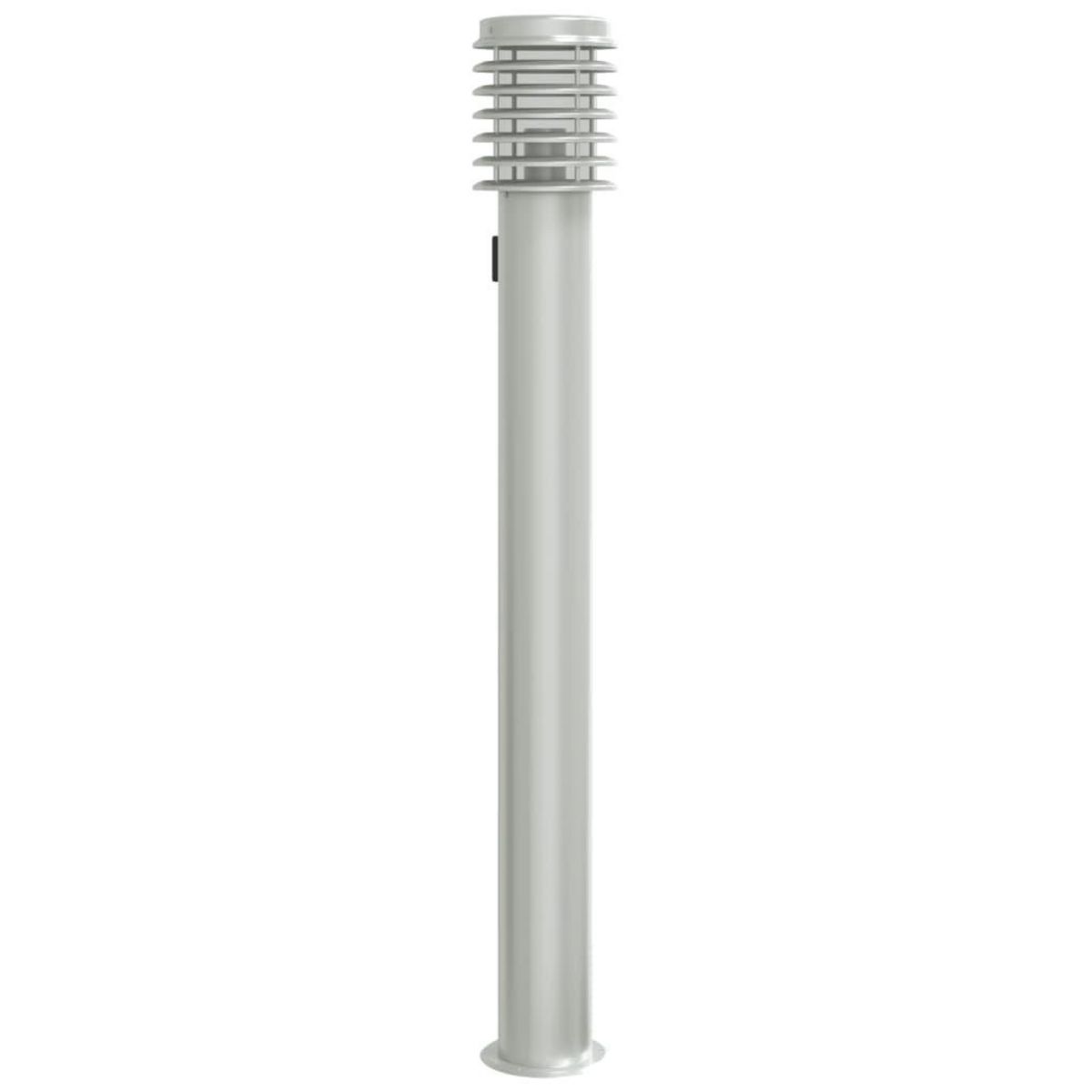 VIDAXL Lampadaire d'exterieur et sortie argente 110cm acier inoxydable