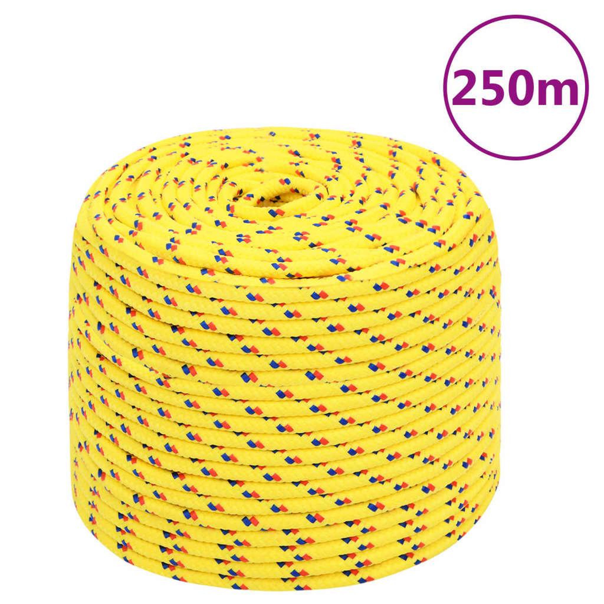 VIDAXL Corde de bateau Jaune 6 mm 250 m Polypropylene