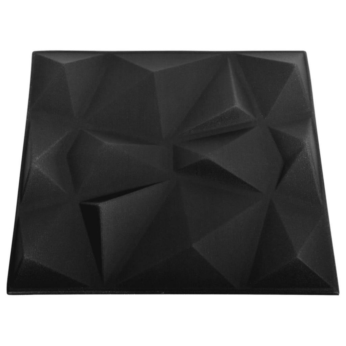 VIDAXL Panneaux muraux 3D 12 pcs 50x50 cm noir diamant 3 m^2