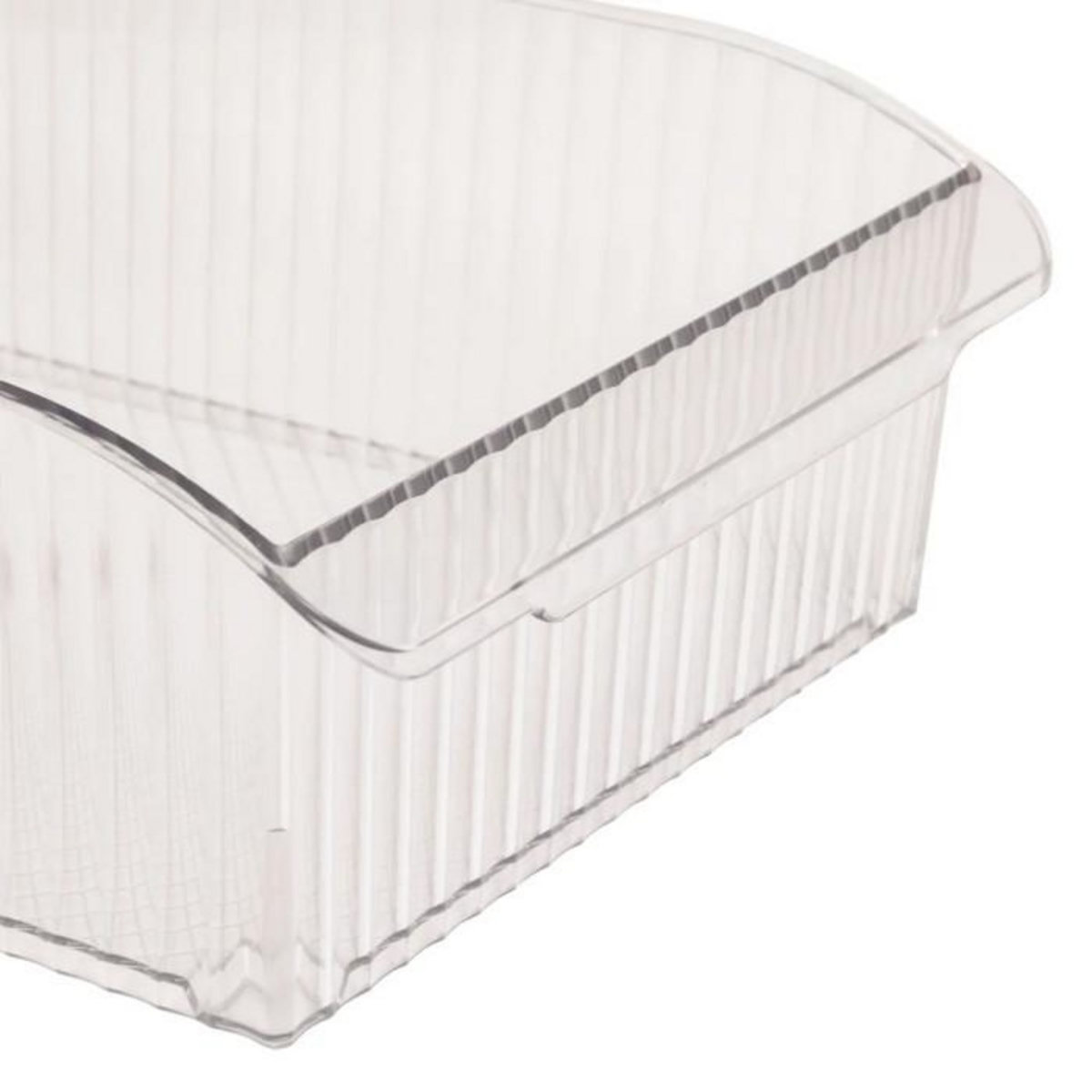 FIVE Bac de Rangement Frigo à Roulettes  Streaks  15x31cm Transparent