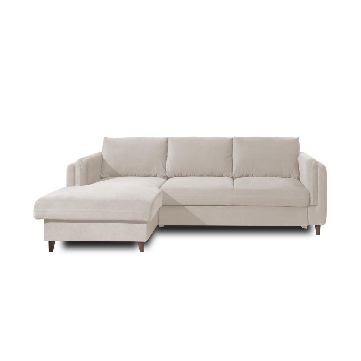 LISA DESIGN Brooke - canapé d'angle gauche - convertible avec coffre - 4 places - en velours