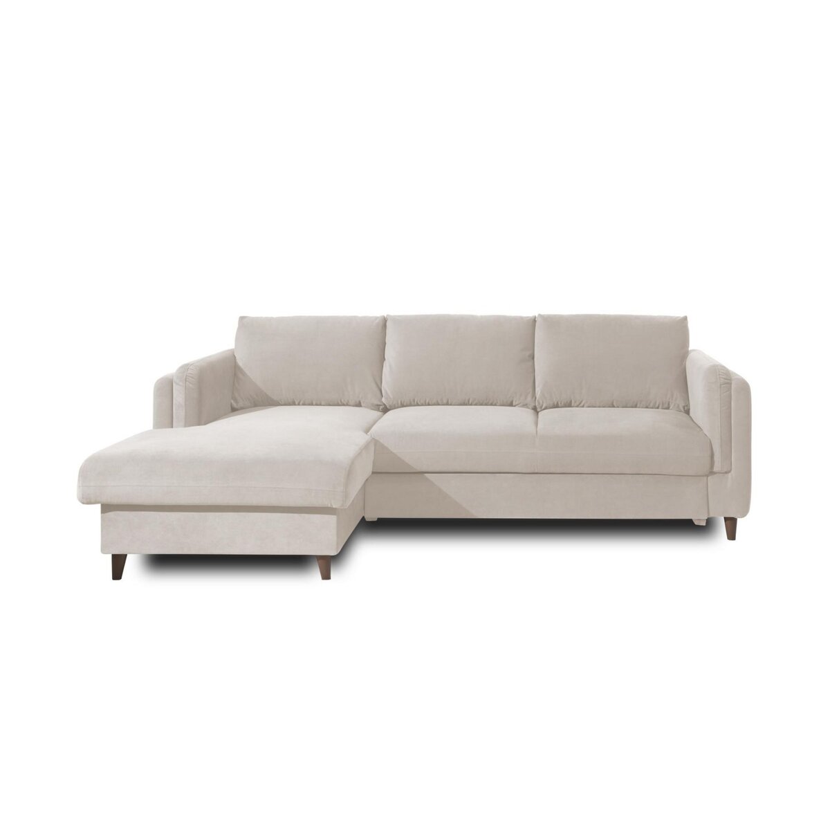 LISA DESIGN Brooke - canapé d'angle gauche - convertible avec coffre - 4 places - en velours