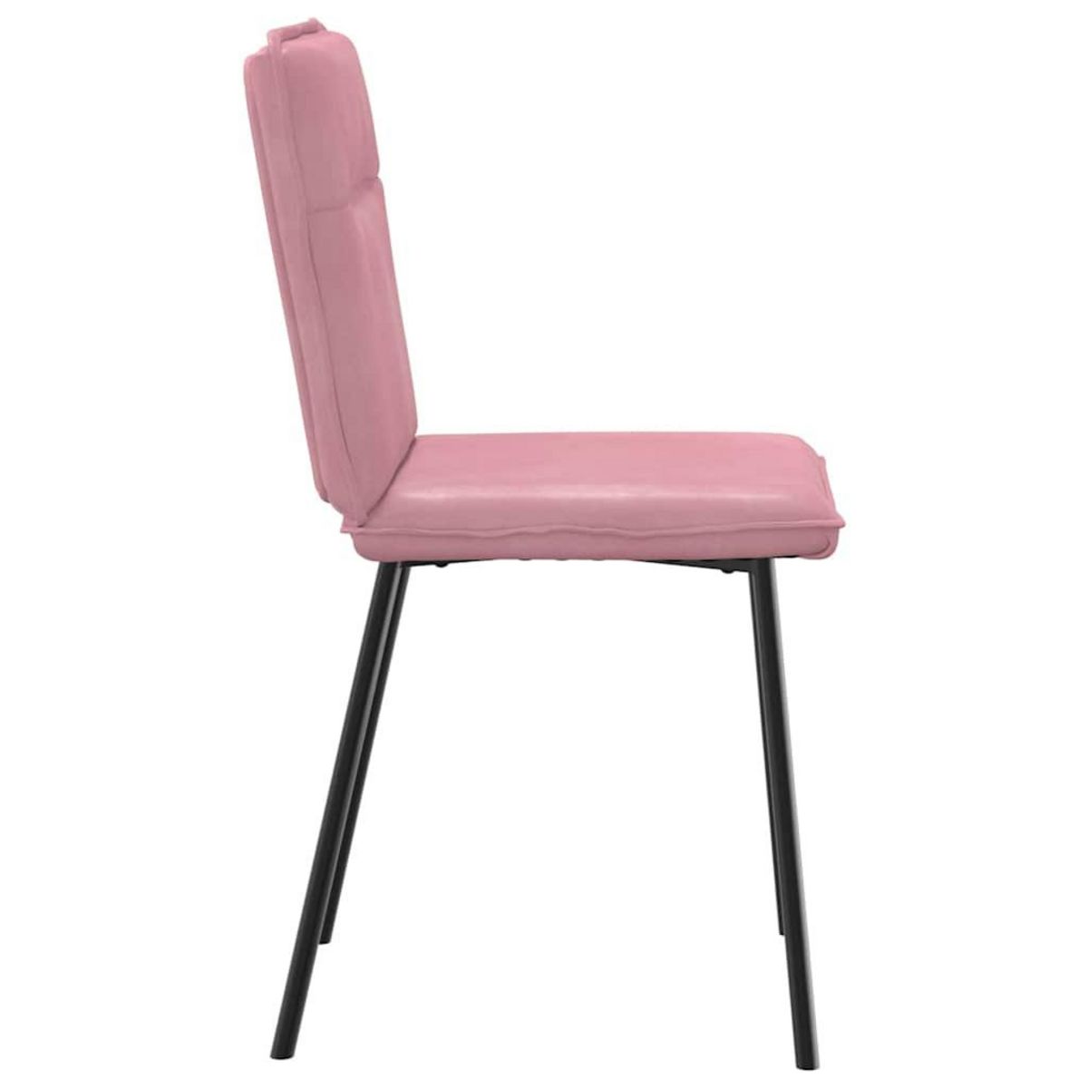 VIDAXL Chaises a manger lot de 4 Rose Velours