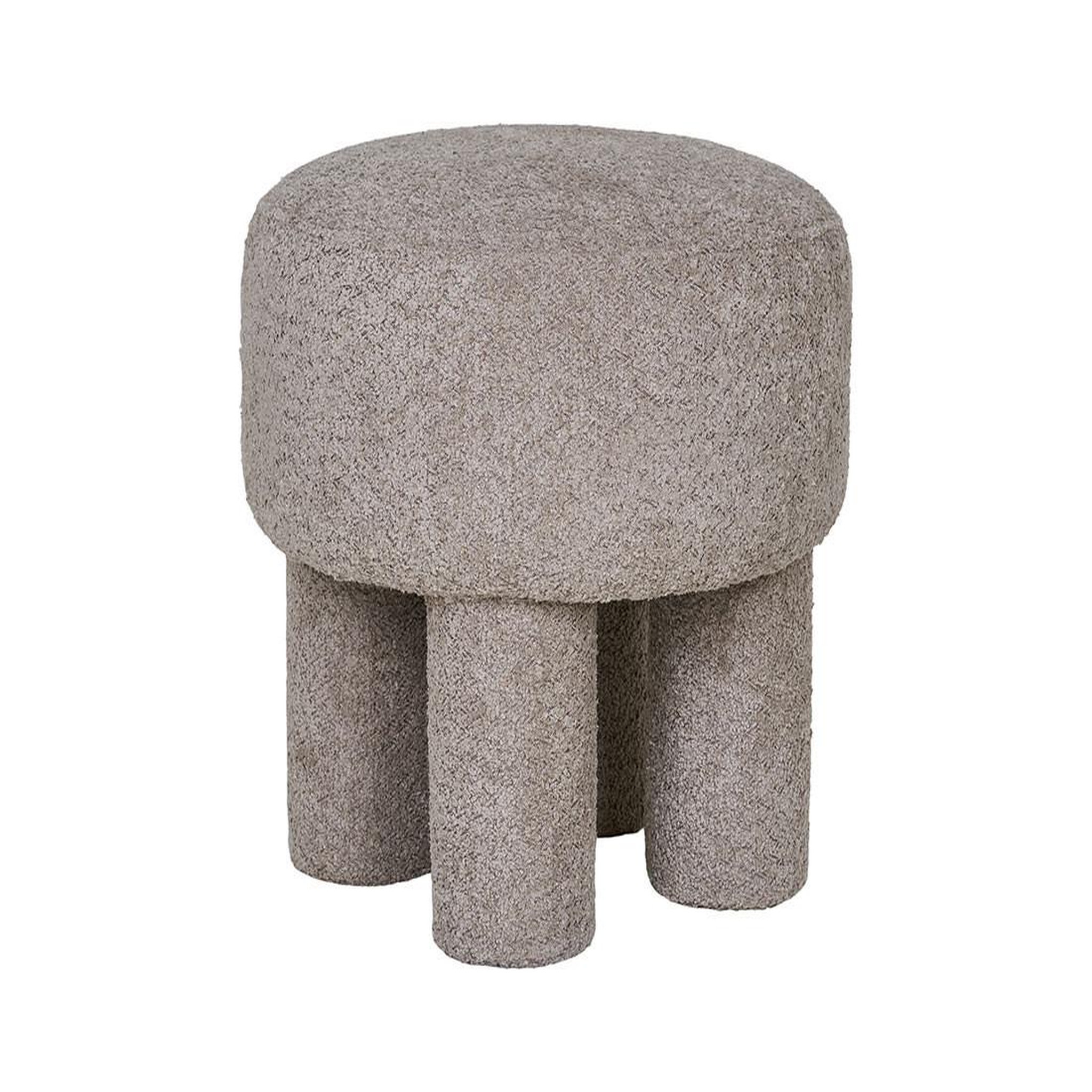Voir la diapositive 2 : BEST MOBILIER Minna - pouf - en tissu bouclette