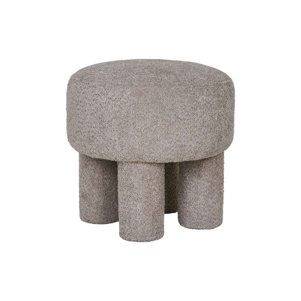 LISA DESIGN Minna - pouf - en tissu bouclette
