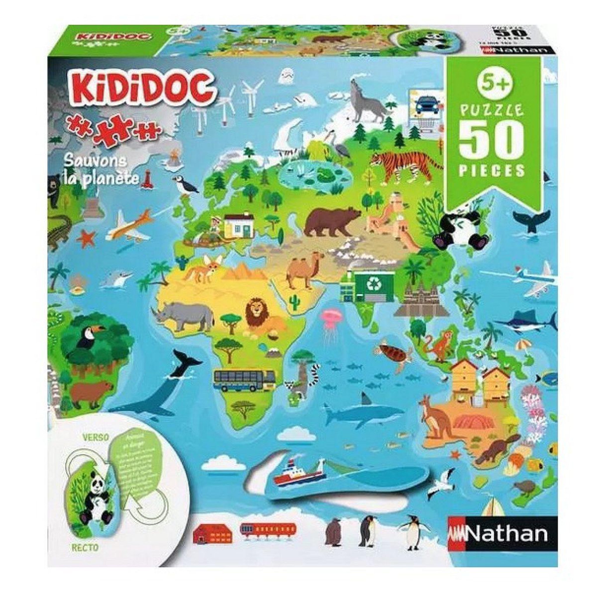 Nathan Puzzle enfant des 5 ans - puzzle kididoc - sauvons la planète