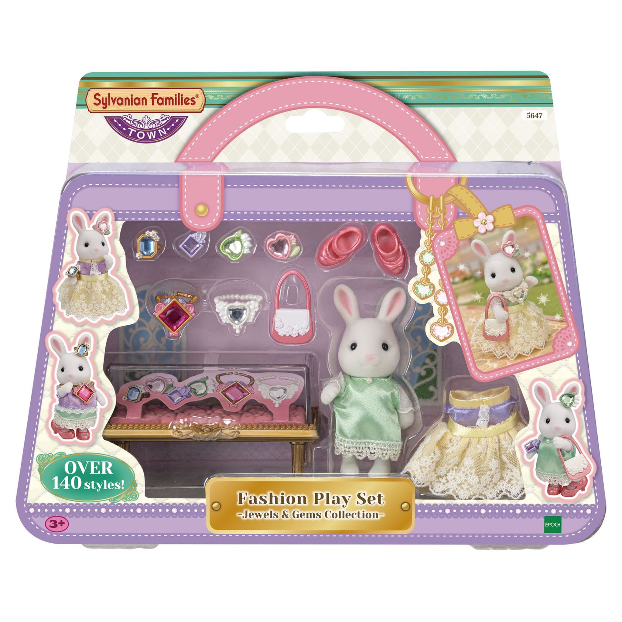 Epoch d'Enfance 5647 La valisette de mode et grande s&oelig;ur lapin neige - Sylvanian Families