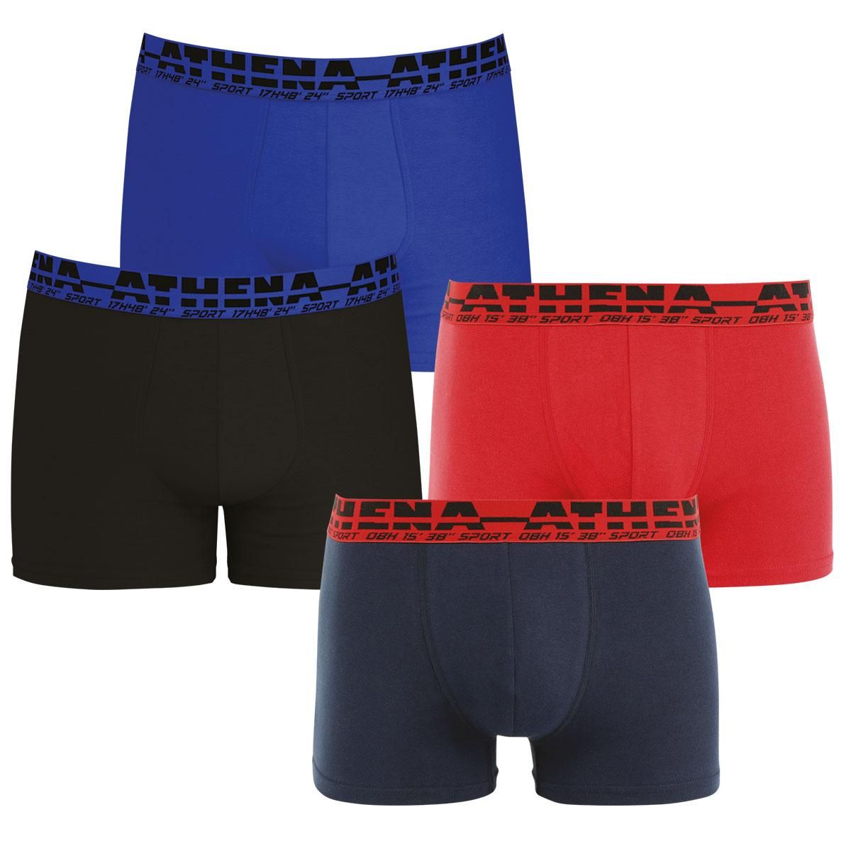 Athena Lot de 4 boxers homme