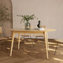 Voir la diapositive 2 : Rendez vous déco Table ovale 6 personnes en bois clair 150 cm-Eddy