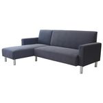 Habitat et Jardin Canapé d'angle tissu réversible  Rio  - 4 places - Gris