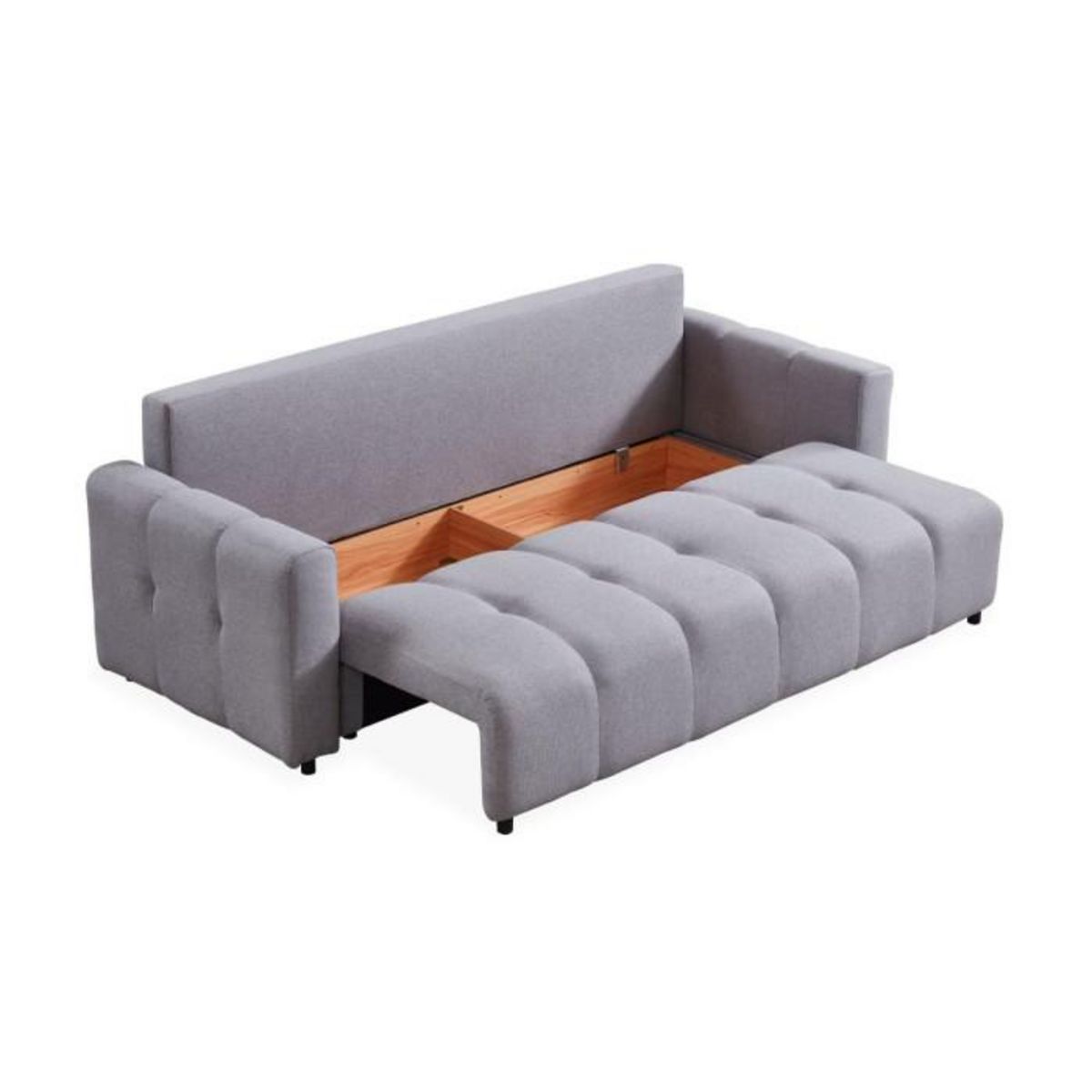 Paris Prix Canapé Convertible 3 Places  Arnaud  225cm Gris Clair