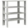 Voir la diapositive 2 : VIDAXL Etagere a chaussures gris beton 61x32x70 cm bois d'ingenierie