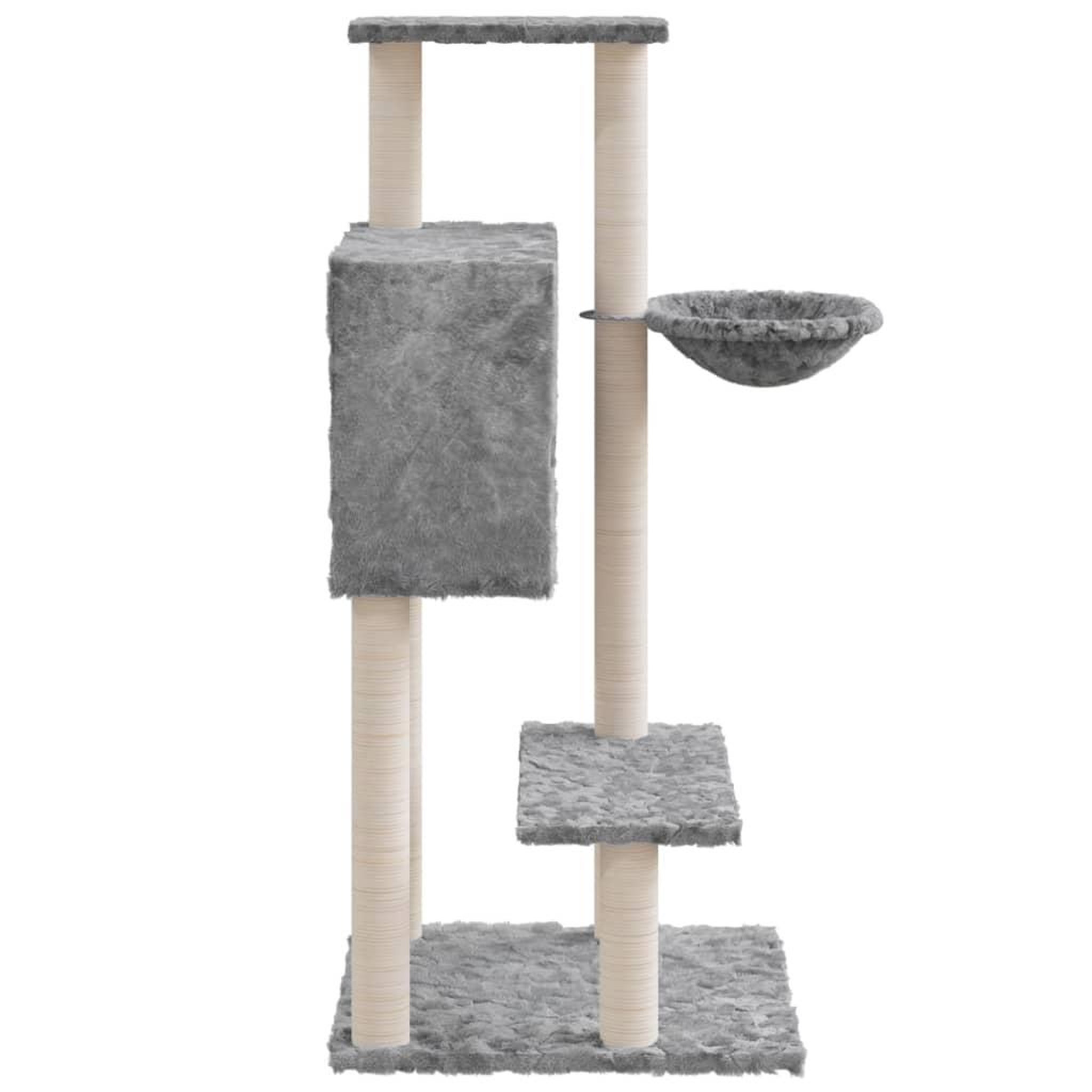Voir la diapositive 5 : VIDAXL Arbre a chat avec griffoirs en sisal Gris clair 108,5 cm