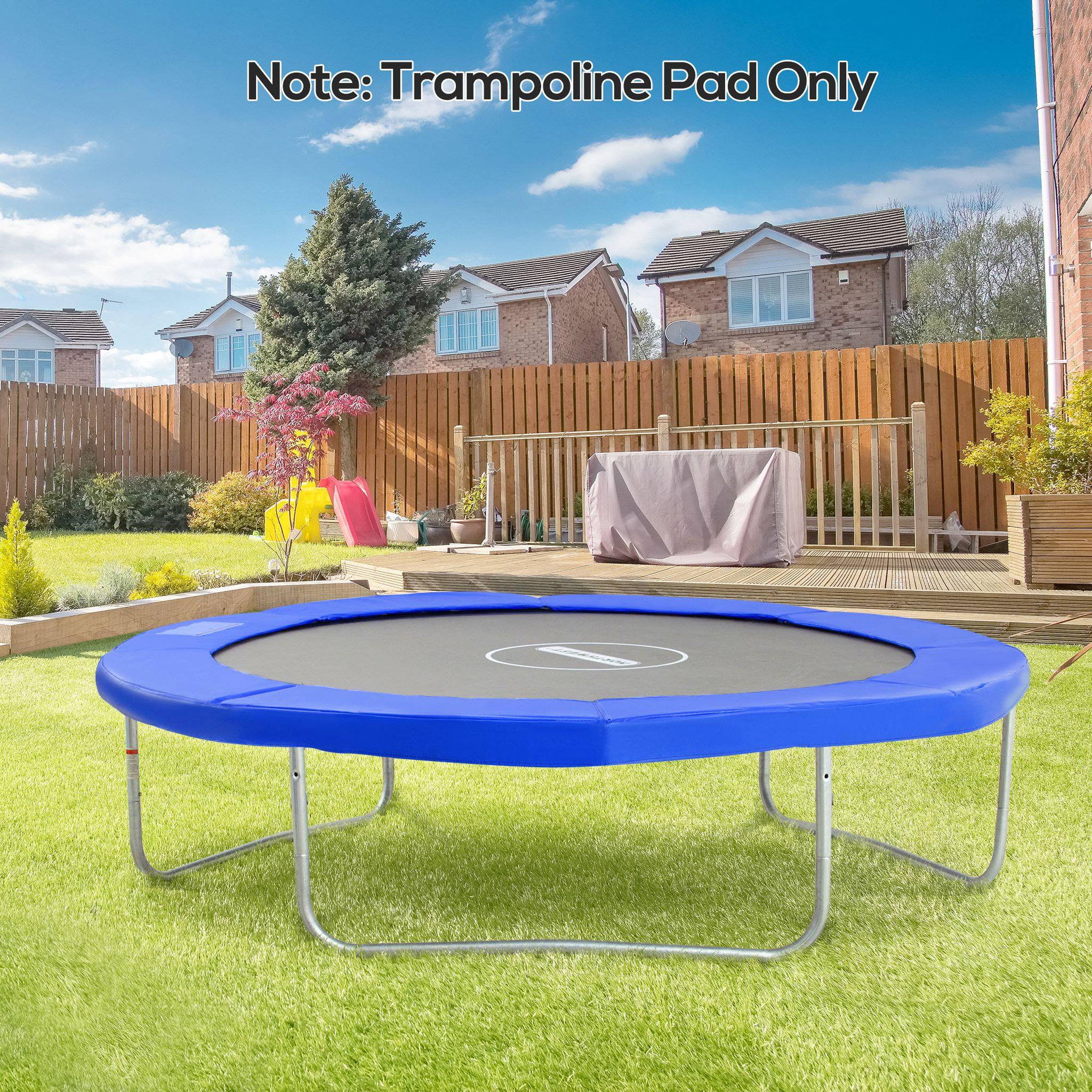 Voir la diapositive 2 : HOMCOM Couvre-ressort trampoline ø 244 cm - coussin de protection des ressorts - rembourrage 1,5 cm - pvc bleu