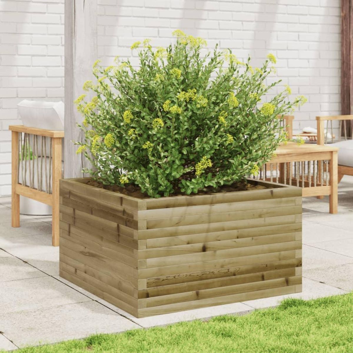 VIDAXL Jardiniere 80x80x45,5 cm bois de pin impregne