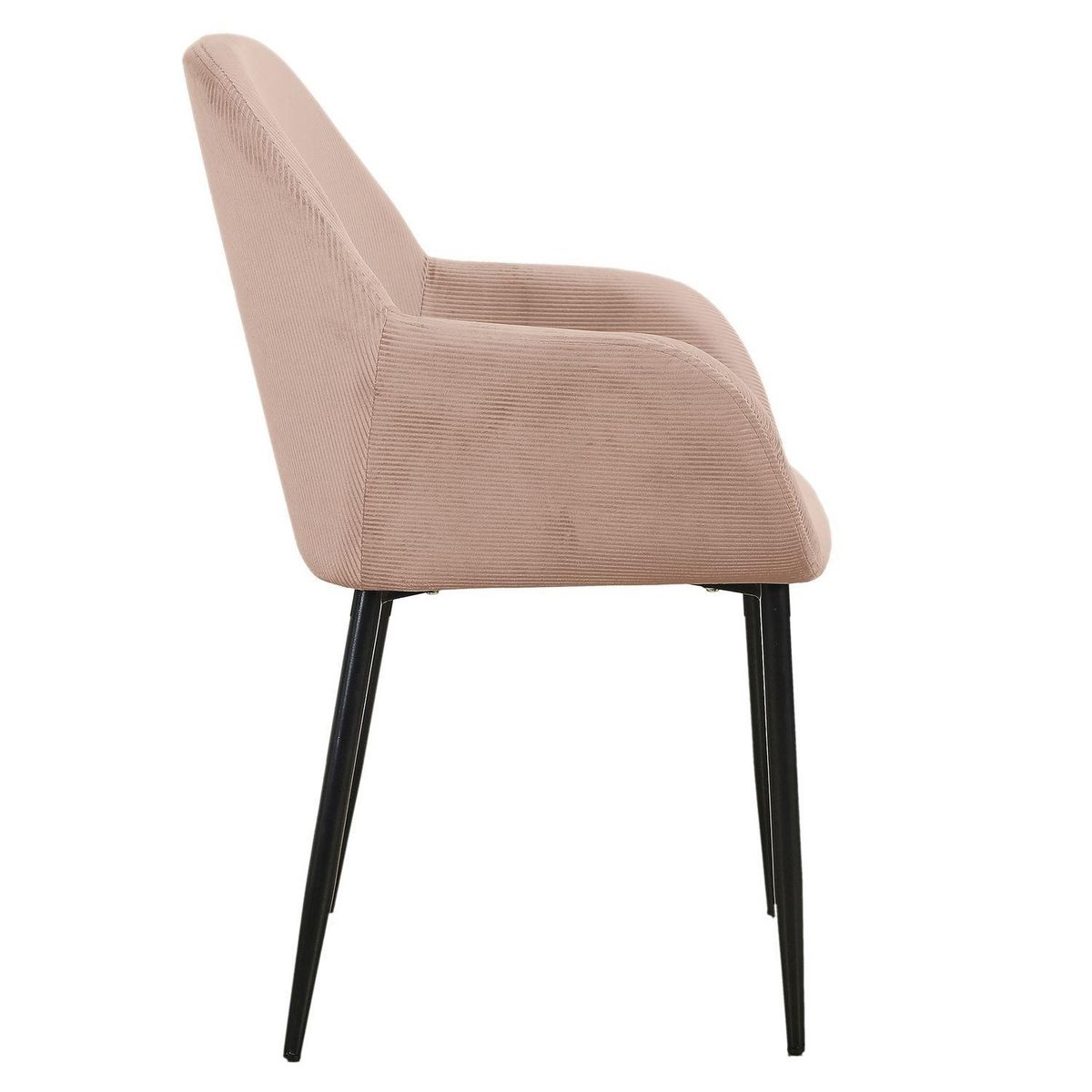 The Home Deco Factory 2 Fauteuils de table design velours Giulia