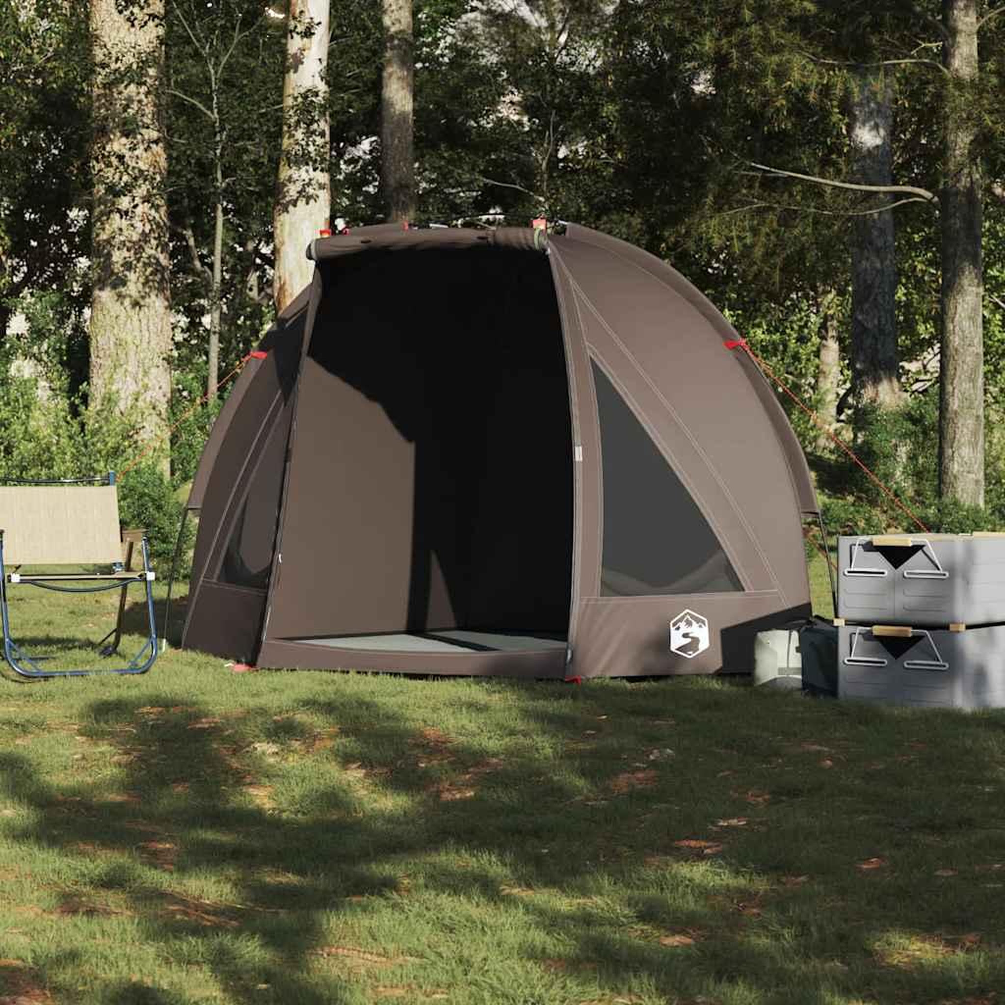 Voir la diapositive 3 : VIDAXL Tente de peche marron impermeable