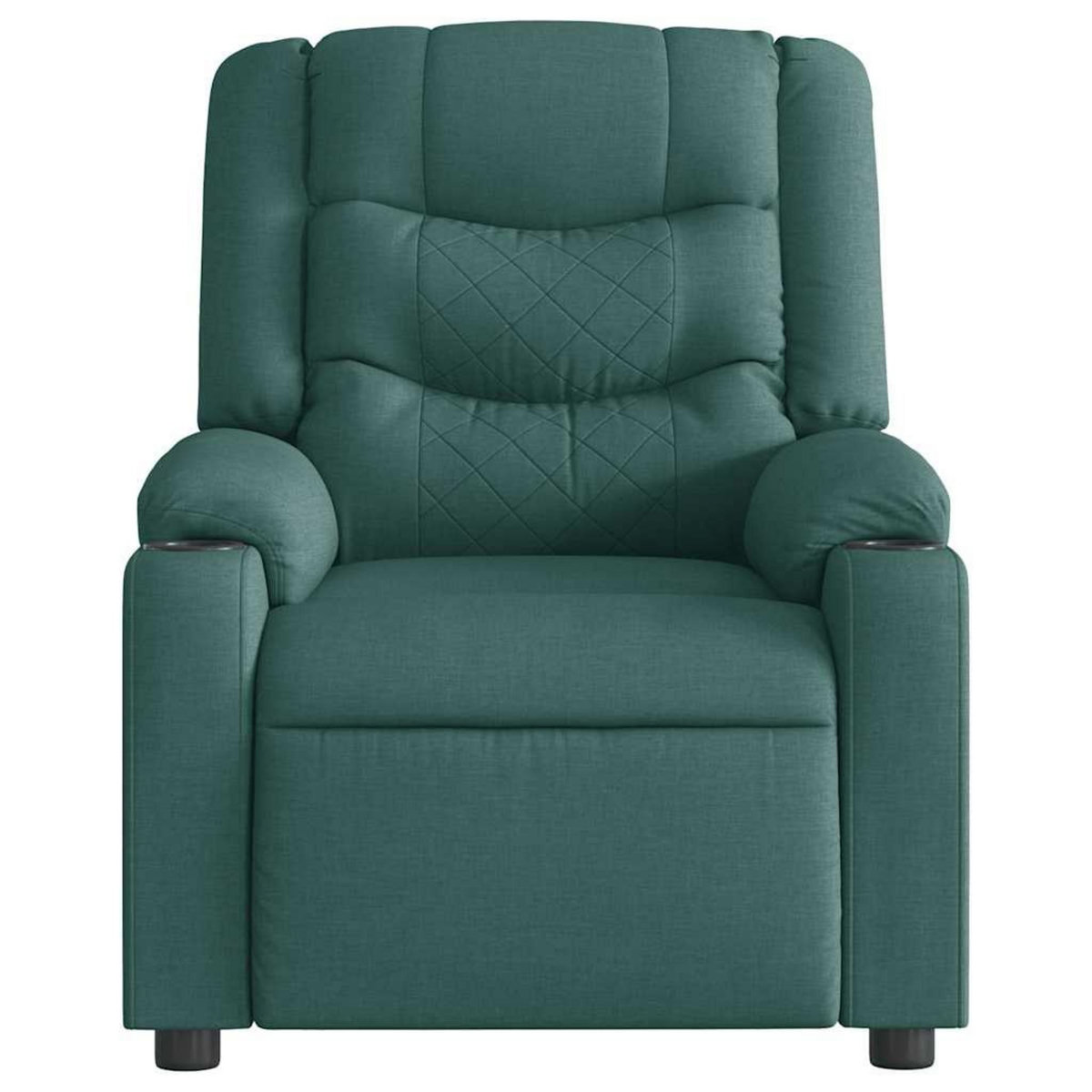 VIDAXL Fauteuil de massage inclinable electrique Vert fonce Tissu