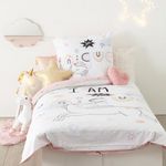 ATMOSPHERA Parure de lit enfant 2 pièces Licorne Atmosphera 140x200. Coloris disponibles : Blanc