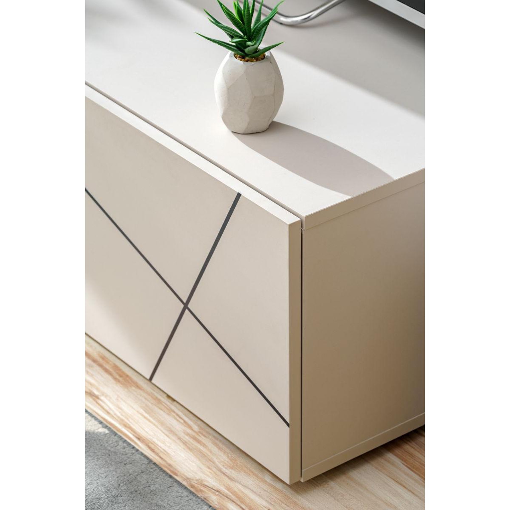 Voir la diapositive 6 : Paris Prix Ensemble meuble tv 2p  geo  180cm beige