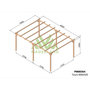 Voir la diapositive 2 : JARDIDECO Pergola massive en bois Tours 600 x 420 cm - Maderland