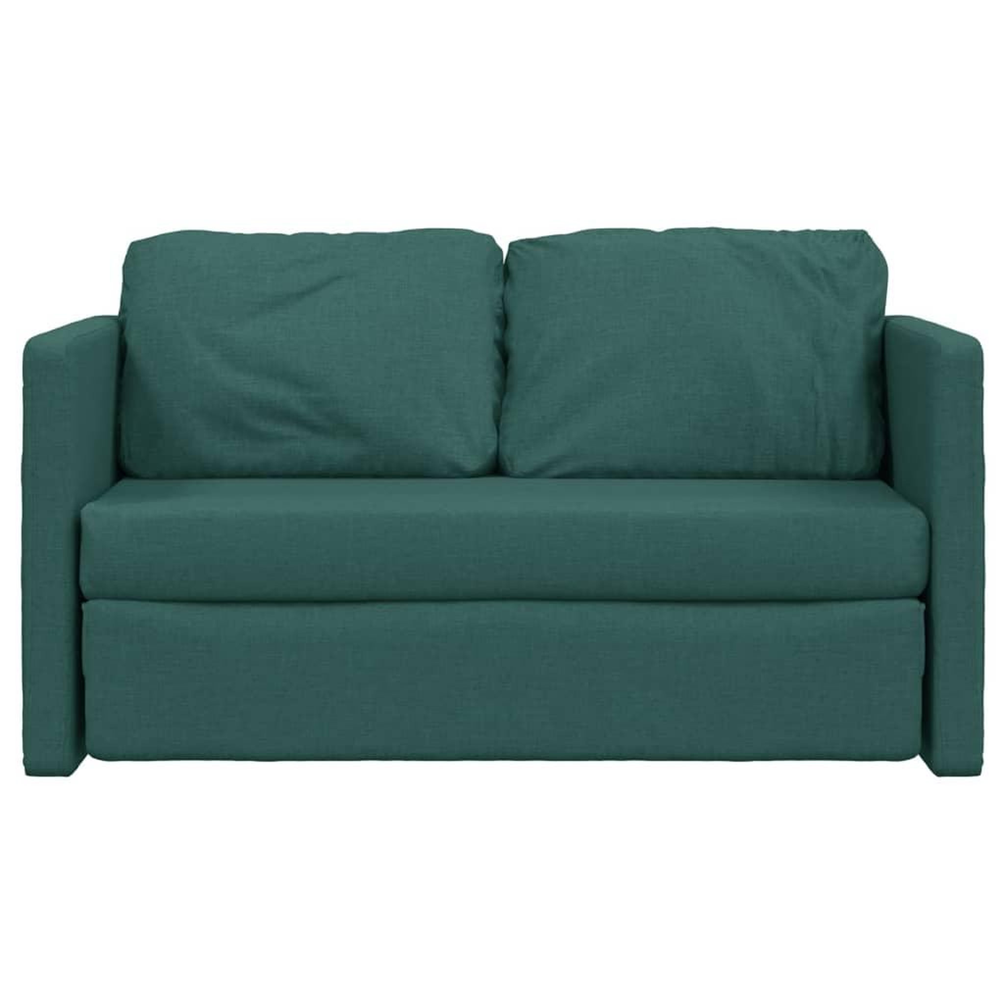 Voir la diapositive 5 : VIDAXL Canape-lit 2 en 1 vert fonce 112x174x55 cm tissu