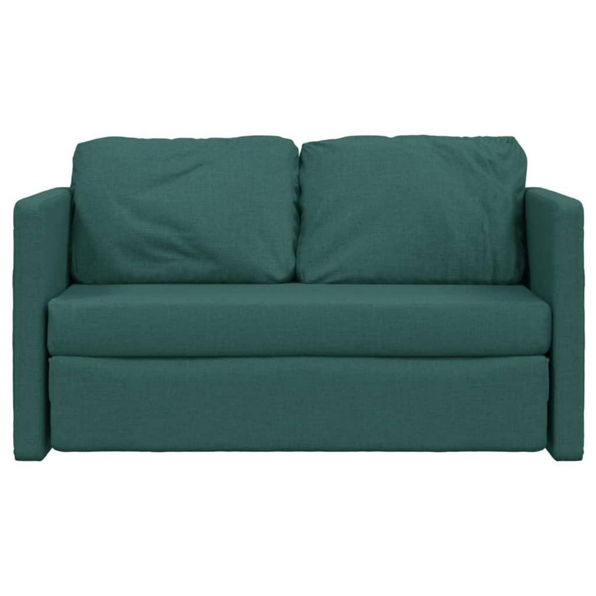 VIDAXL Canape-lit 2 en 1 vert fonce 112x174x55 cm tissu