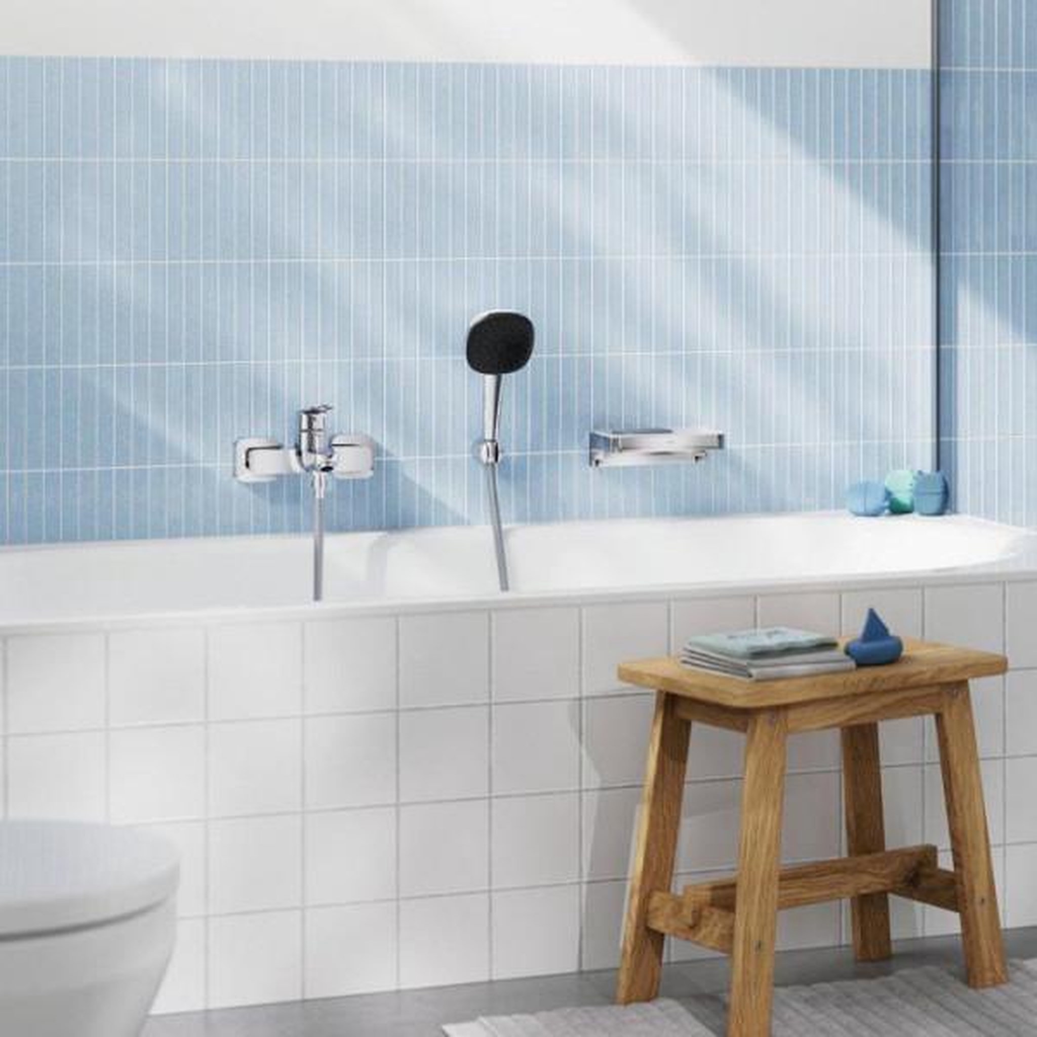 Voir la diapositive 2 : Grohe Mitigeur de bain / douche mural - grohe dice - chrome