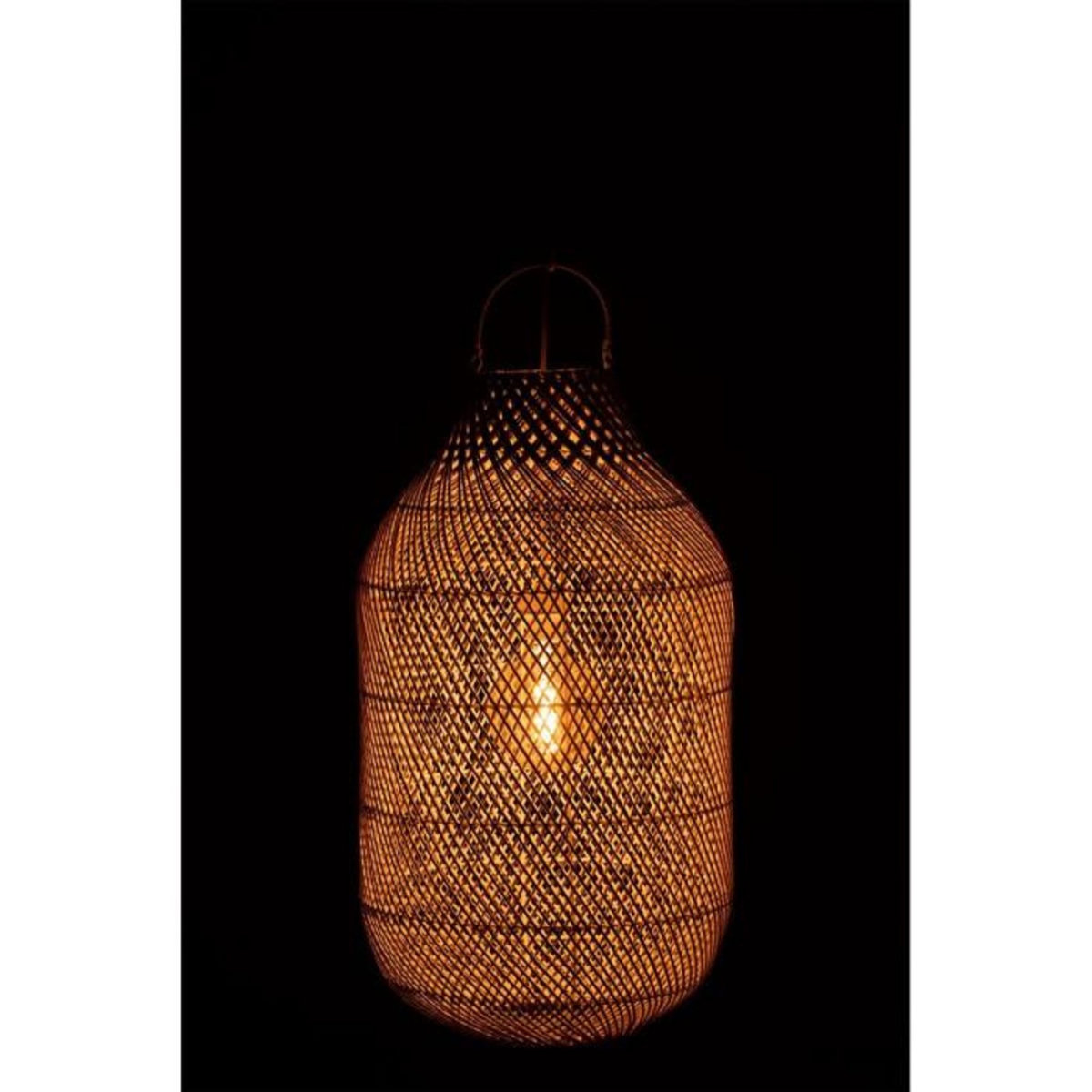 Paris Prix Abat-Jour Cylindrique Déco  Rotin  75cm Blanc