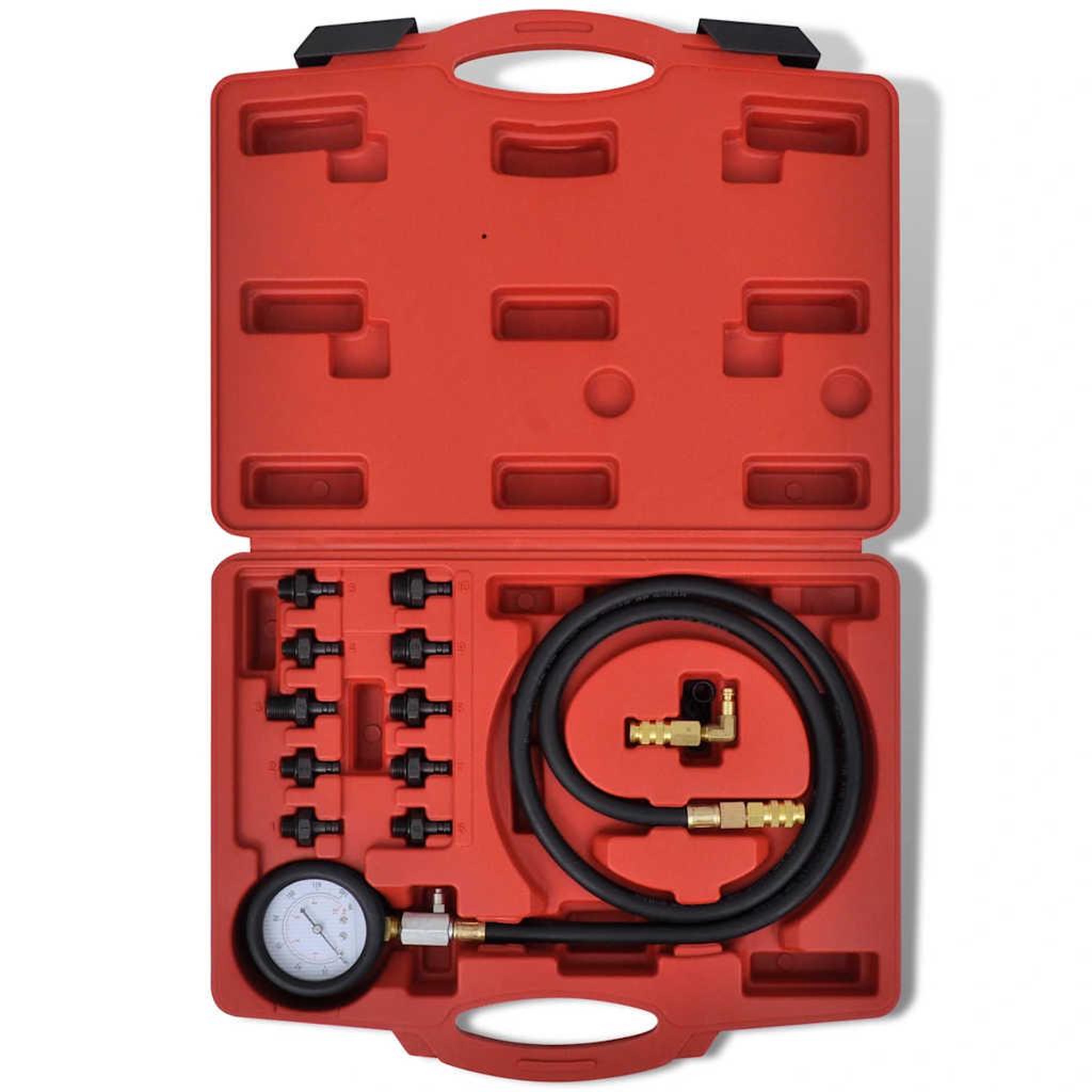 Voir la diapositive 3 : VIDAXL Kit a outils de test de pression de l'huile et du moteur