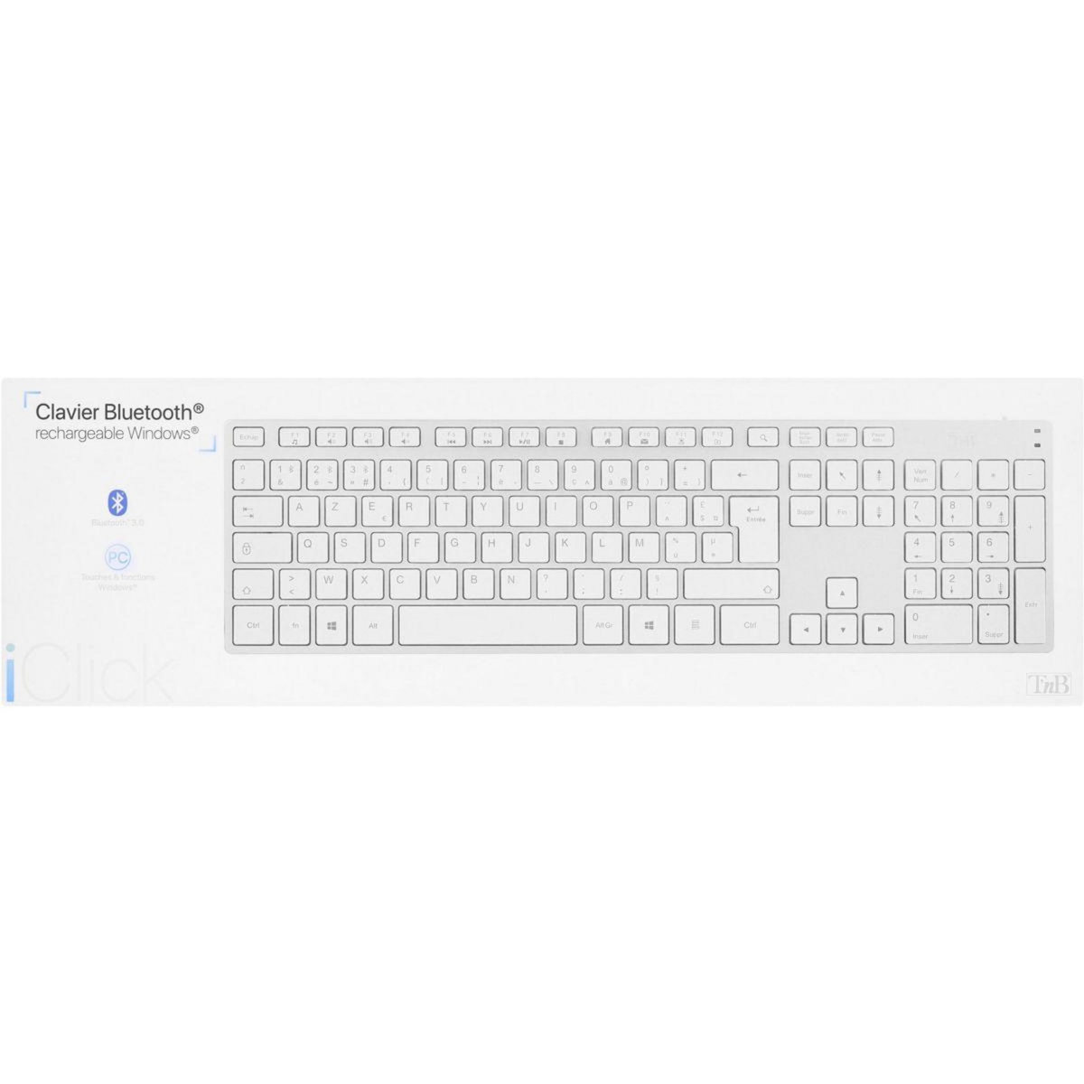 TNB Clavier rechargeable en aluminium