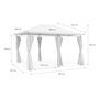 Voir la diapositive 3 : SWEEEK Ensemble complet toile de toit et rideaux pour tonnelle 3x4m Divio - toile de rechange pergola, toile de remplacement