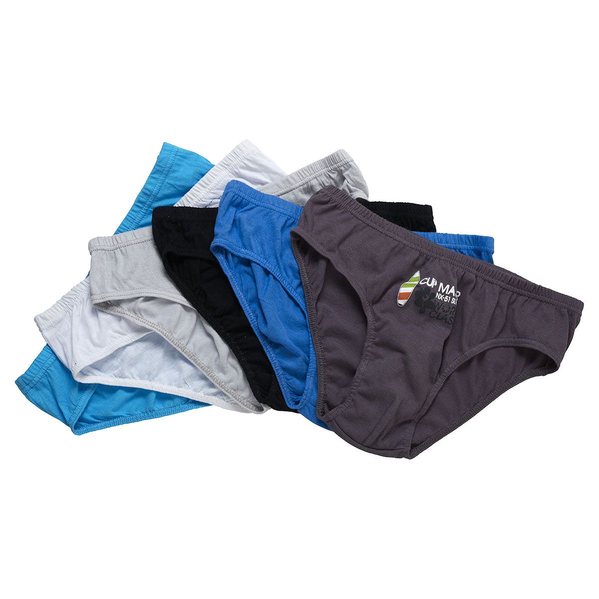 Lot de 6 slips 100% coton 