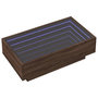 Voir la diapositive 3 : VIDAXL Table basse avec LED chene marron 90x50x30 cm bois d'ingenierie