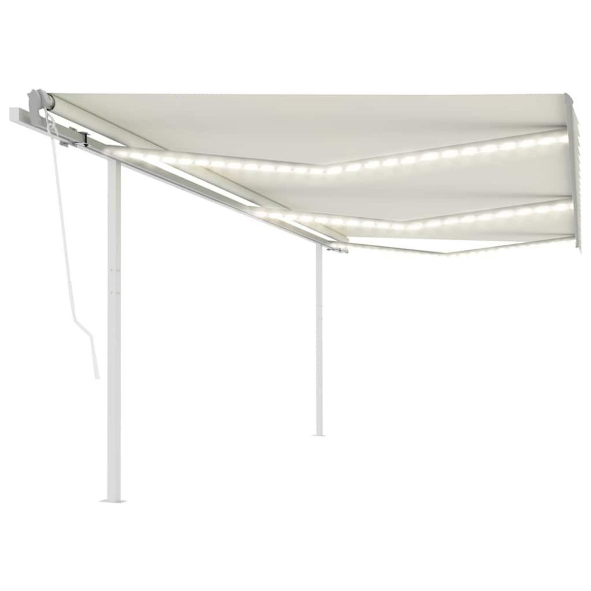 VIDAXL Auvent automatique capteur de vent/LED 6x3 m Creme