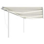 Voir la diapositive 1 : VIDAXL Auvent automatique capteur de vent/LED 6x3 m Creme