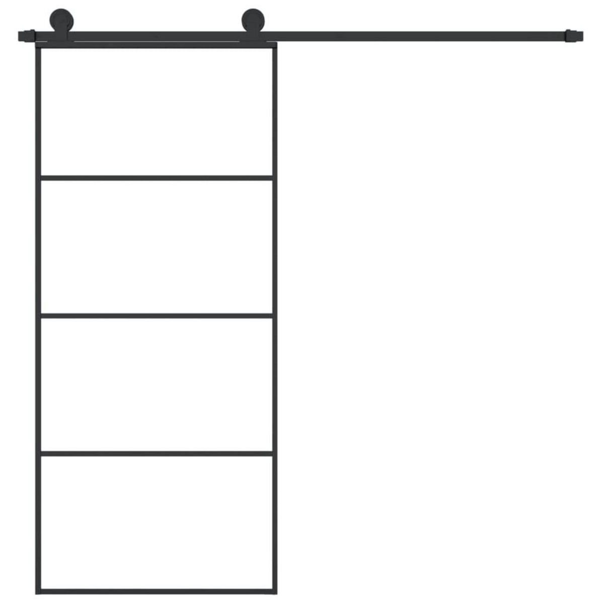 VIDAXL Porte coulissante avec kit de quincaillerie 90x205 cm Verre ESG