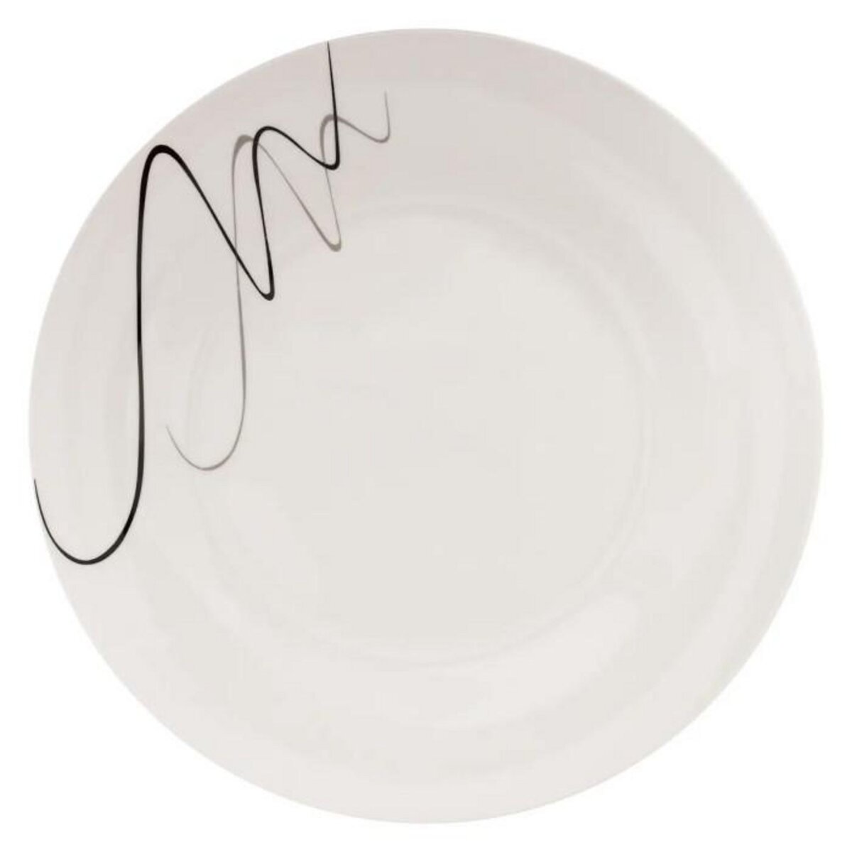 SECRET DE GOURMET Service de Table 18 Pièces  Pablo  26cm Blanc & Noir