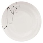 SECRET DE GOURMET Service de Table 18 Pièces  Pablo  26cm Blanc & Noir