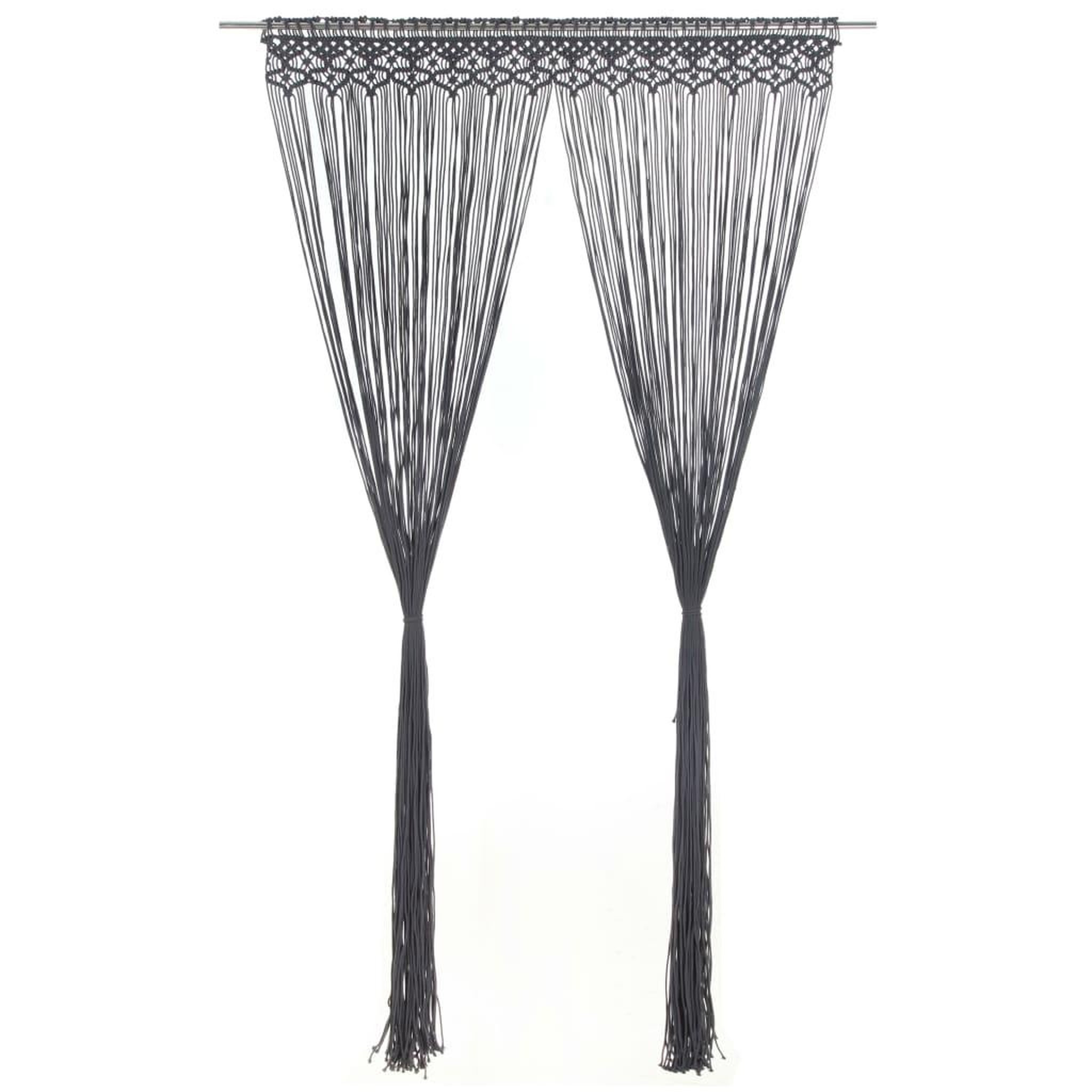 VIDAXL Rideau en macrame Anthracite 140x240 cm Coton