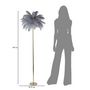 Voir la diapositive 6 : Paris Prix Lampadaire Imitation Plume  Palm  160cm Or & Gris