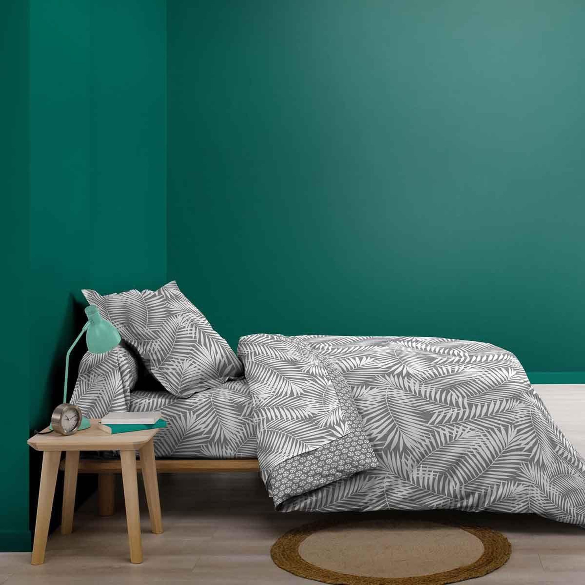 Voir la diapositive 3 : Douceur d'Intérieur Drap Plat en Coton  Botania  180x290cm Gris