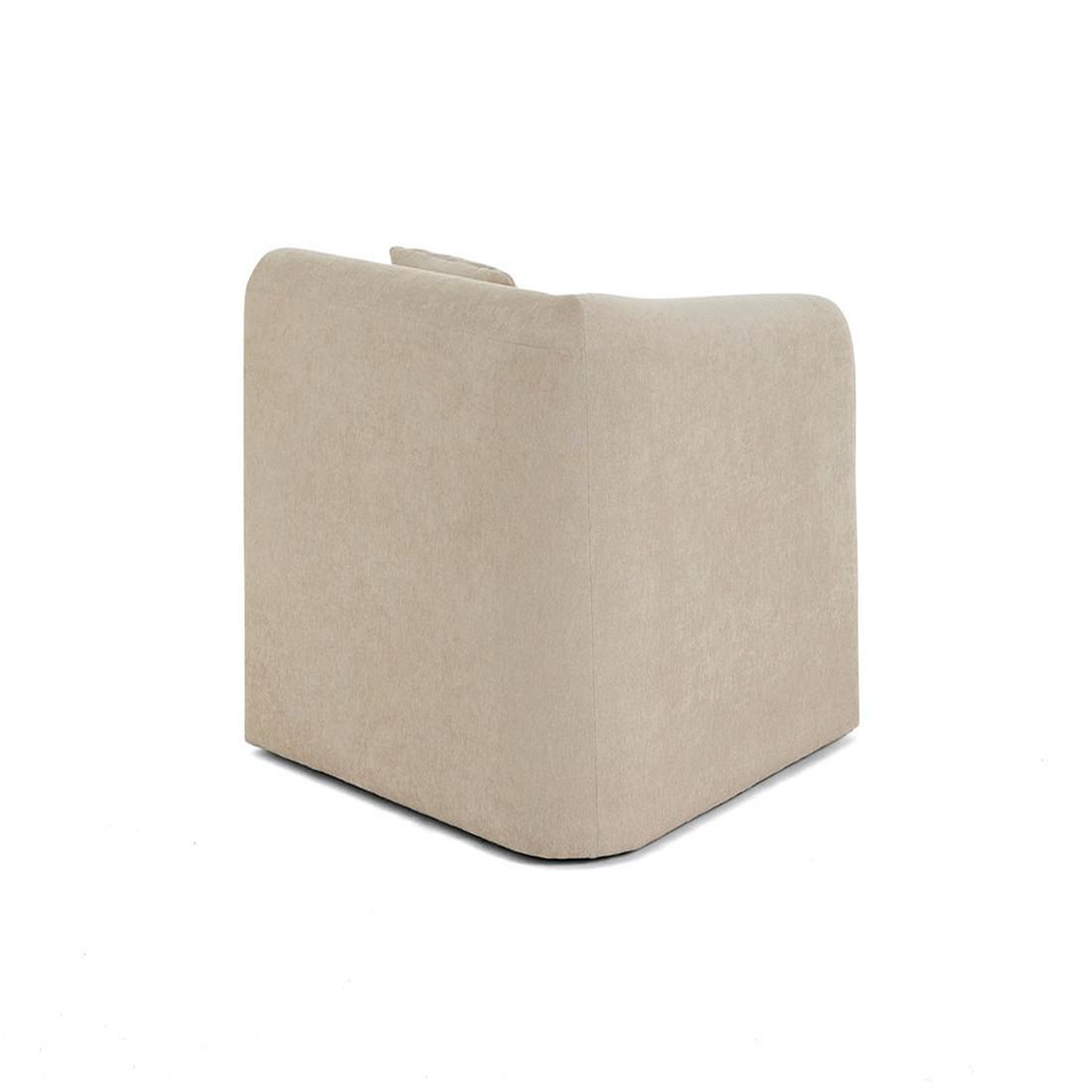 Voir la diapositive 4 : LISA DESIGN Ikare - module d'assise d'angle gauche - en tissu