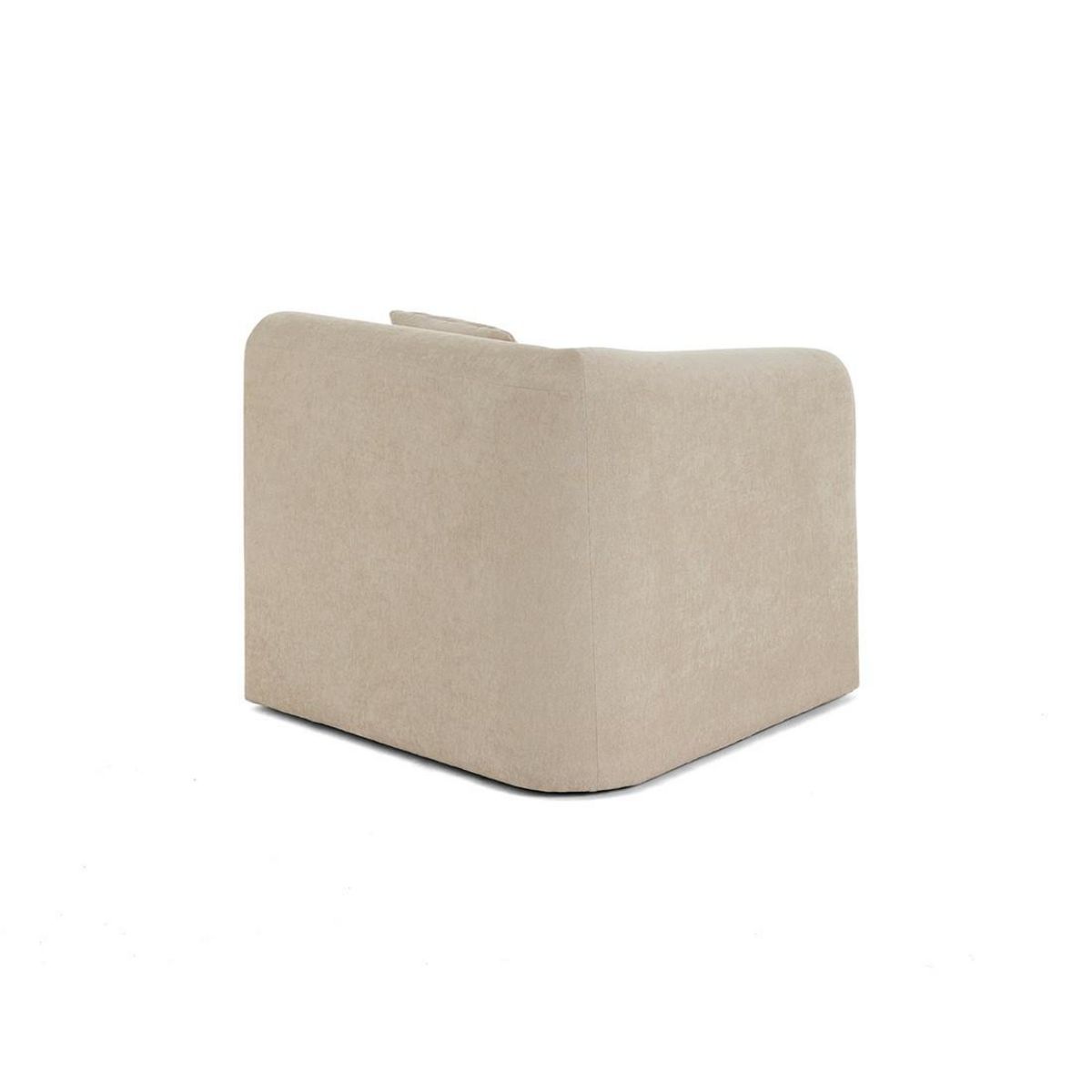 LISA DESIGN Ikare - module d'assise d'angle gauche - en tissu